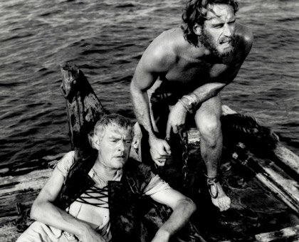Jack Hawkins and Charlton shipwrecked.