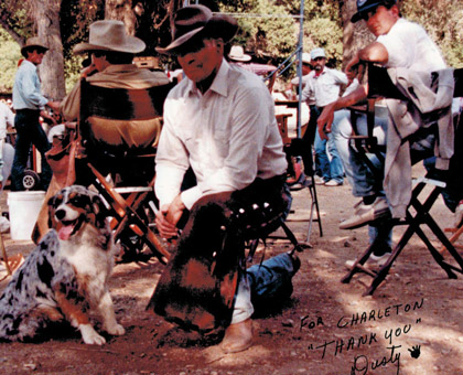 Autographed picture by Dusty the dog