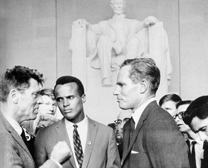 Burt Lancaster, Hary Bellafonte Charlton Heston Lincoln Memorial March